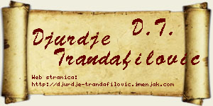 Đurđe Trandafilović vizit kartica